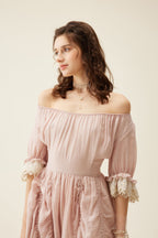 Elowen 27 | Lace Linen dress gown ( 2 way to wear )