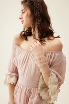 Elowen 27 | Lace Linen dress gown ( 2 way to wear )