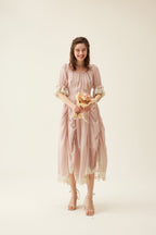 Elowen 27 | Lace Linen dress gown ( 2 way to wear )