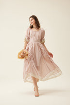 Elowen 27 | Lace Linen dress gown ( 2 way to wear )