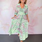 MARGA | ELEGANT SUMMER DRESS WITH V-NECK