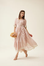 Elowen 27 | Lace Linen dress gown ( 2 way to wear )