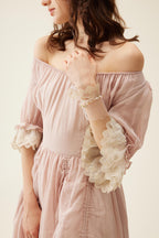 Elowen 27 | Lace Linen dress gown ( 2 way to wear )