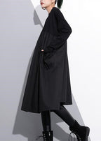 Chic Purple shift dress cotton clothing dress